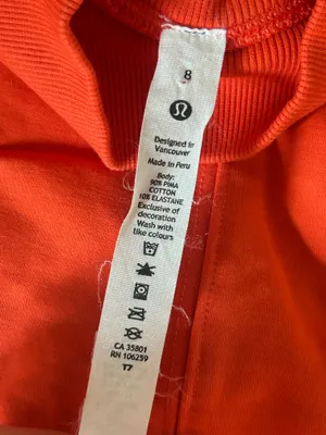Lulu Townsend Lululemon Orange LA Reversible Mock Neck Sz 8 thumbnail 7
