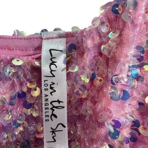Lucy in the Sky Iridescent Sequin Bodycon Dress in Pink Size XS Party Concert thumbnail 5