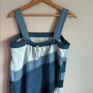 NEW Anthropologie Pilcro Seamed Smocked Midi Dress Small thumbnail 7