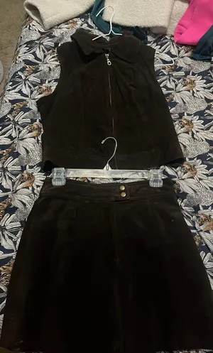 Vintage Two Piece Set Brown Size L thumbnail 1