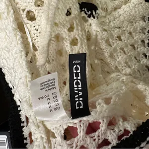 Divided Crochet Cardigan Polo Sweater Sz M Shirt Button Front H&M HM thumbnail 6