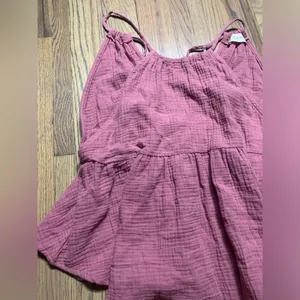NWT Altar’d state cotton rose tank top small thumbnail 2