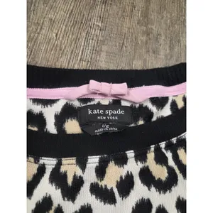 Kate Spade Classic Leopard Animal Print Shirt Joggers Pajamas Lounge Set Large thumbnail 9