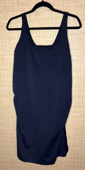 Old Navy Active Powersoft Maternity Athletic Dress Black Built-in Bra Large thumbnail 1