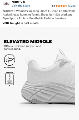 Nortiv8 Women’s White Tennis Shoes thumbnail 5