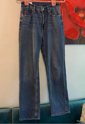 Gap High Rise Barrel Jeans Womens 2 26R Blue Baggy Denim Cotton 90s thumbnail 1