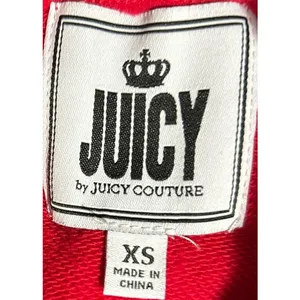 Juicy by Juicy Couture Youth Girl's Red Hoodie‎ Size XS thumbnail 3