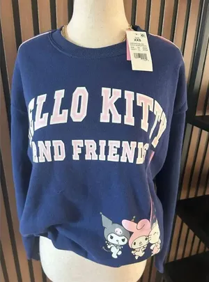 Hello Kitty and Friends by Sanrio Blue sweatshirt Graphic Print size xxs NWT thumbnail 1