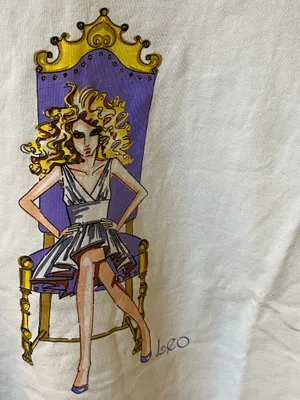White tee shirt with Leo emblem Size 1X thumbnail 5