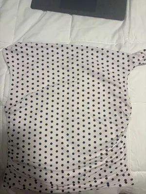 White and Black Polka Dot Amazon Top S thumbnail 2
