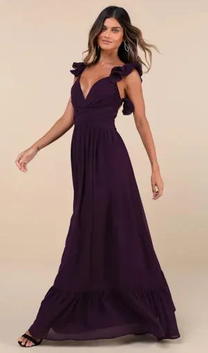 Lulus Purple gown thumbnail 3