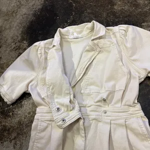 Day and Moon Cream Denim Material Romper White Size M thumbnail 5