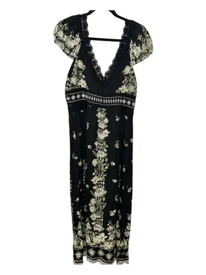 Alice + Olivia Rose Free Falling Floral Lace Midi Dress Size 10 NWT $695 thumbnail 4