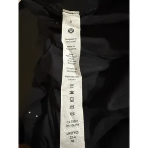 Lululemon Rulu Mock‎ Neck Long Sleeve Black Thumbholes Running Top Size 8 thumbnail 4
