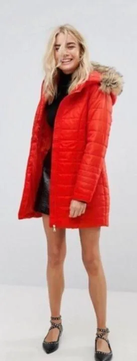Vero Moda Padded Parka with Faux Fur Hood thumbnail 3