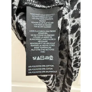 Pilcro Anthropologie Bennie Slim Cotton‎ Slub Burnout Leopard Print Tee Puff XS thumbnail 6