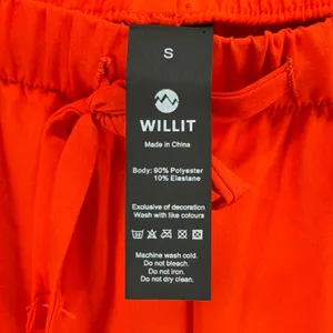 Willit Wide Leg Pants‎ Womens S Red Orange Pull On Loose Beach Resort UPF 50+ thumbnail 12