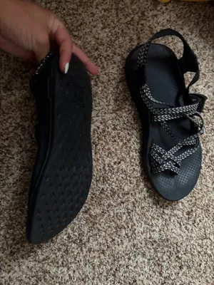 Chaco Women’s Sandals 8 Black White thumbnail 6
