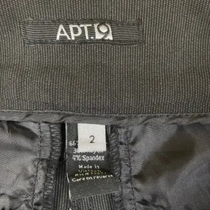APT 9 Women's Black Dress Pants Trousers Wide‎ Leg Work Career Business Sz 2 EUC thumbnail 6