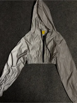Daisy Gray Reflective Cropped Jacket thumbnail 1