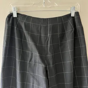 LOFT Sz 6P Black Plaid Slim Skinny Dress Pants Academia thumbnail 6