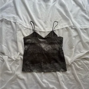 Vintage Sitting Pretty Black Metallic Crackle Cami thumbnail 7