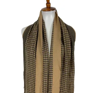 Valentin Fraas Unisex Fringe Scarf Brown Plaid Cozy Winter Blanket Wrap thumbnail 2