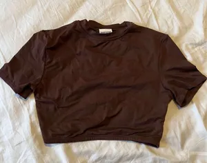PINK Brown Crop Top thumbnail 1