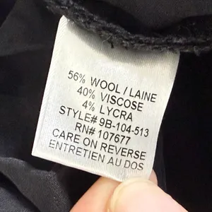Alice + Olivia Black Wool Blend Cuffed Straight Leg Trousers Pants 9B-104-513‎ 6 thumbnail 8
