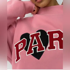 NWT Parke 2026 Valentine’s Day Jean Heart Varsity Mockneck Sweatshirt Size XXL thumbnail 3