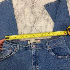 Levi’s 550 Classic Relaxed Bootcut Denim jeans Blue Size 14 90s Vintage Y2K thumbnail 5