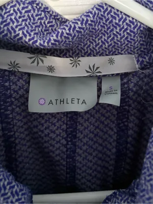 Athleta Criss Cross Hope Full-Zip Athletic Jacket Blue Patterned Size Small thumbnail 4
