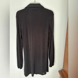Princess Polly Faux Wrap Long Sleeve Dress Size 6 Black thumbnail 13