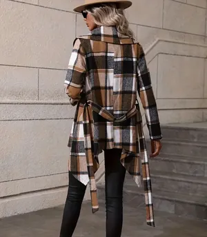 Plad Jacket Brown Size M thumbnail 3