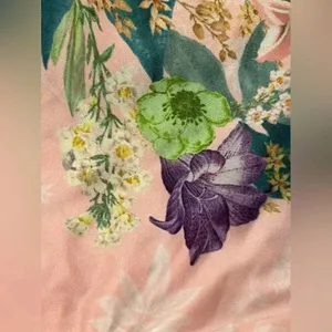 Seafolly Isabella Rose Floral One Shoulder Bikini Top Medium Pink Ruffle Pom Pom Trim NWT thumbnail 2