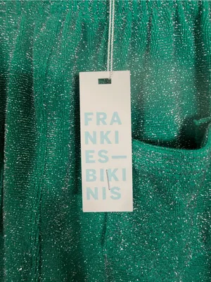 NWT Frankie’s Bikinis Johnson Terry Lurex Sweatpants Mistletoe Green Large thumbnail 8
