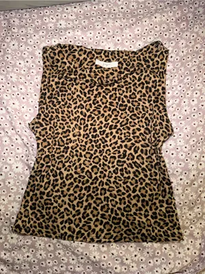Gaze Women’s Size Medium Leopard Print Sleeveless Tank Top Brown Animal Print thumbnail 3