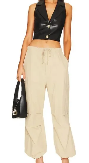 BY.DYLN Lexi Cargo Pants in light khaki S NWT thumbnail 1