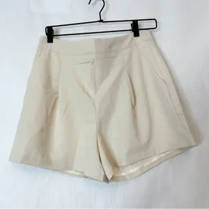 NWOT Cider Woven Mid Rise Solid Pocket Shorts Beige | TAGS CUT OUT SEE NOTES thumbnail 6
