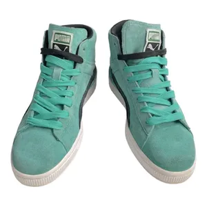Puma Suede Classic Mid High Top Sneakers Mint Tiffany Blue Black Womens Size 8 thumbnail 3