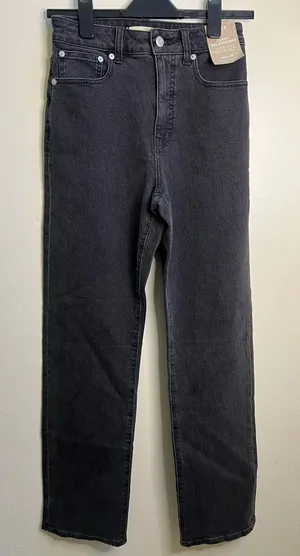 Madewell Black High-Rise‎ Straight Jeans thumbnail 1