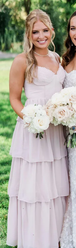 Birdy Grey pale Pink Chiffon Maxi Dress thumbnail 3