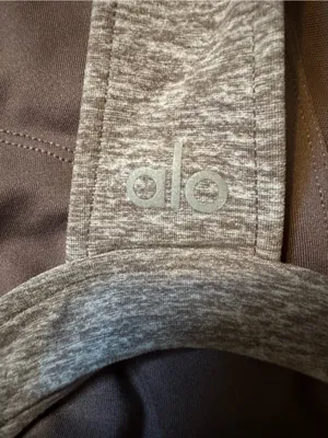 ALO Yoga Heather High-Neck Racerback Sports Bra thumbnail 3