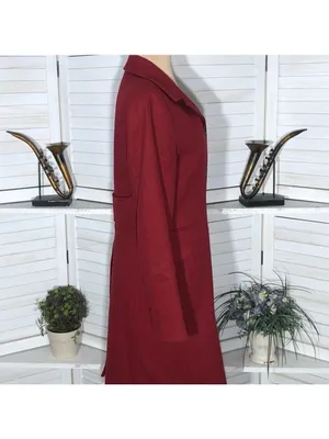 Banana Republic Wool Blend Pea Coat Red Burgundy Extra Small thumbnail 11