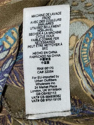 Free People Paisley Tie-Neck Blouse in Brown and Blue thumbnail 7