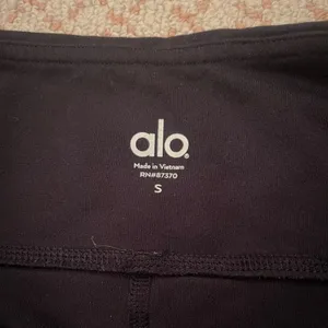 Alo black faux leather Moto style leggings full length women’s size small thumbnail 5