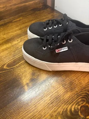 Superga‎ Black Platform Sneakers Women Size 7.5 thumbnail 3