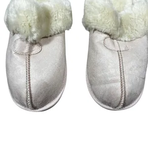 NWT Dream Pairs Sofie-05 Solid Suede Scuff Slippers Pink Cozy Faux Fur Size 8 thumbnail 3