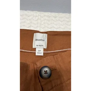 Maeve The Colette Wide Leg Pants Rust Brown High Rise Patch Pocket 33T Tall thumbnail 6