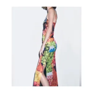 Zara Fruit Stand Print Mesh Maxi Long Dress 5039/201 S 4 6 thumbnail 7